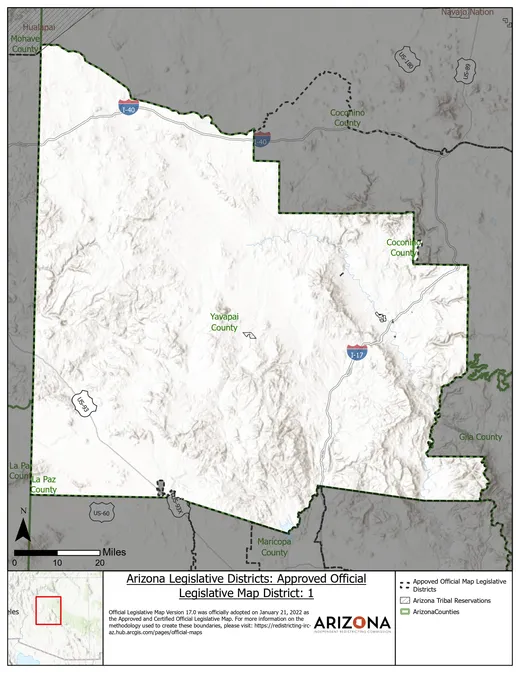Legislative District 1 map