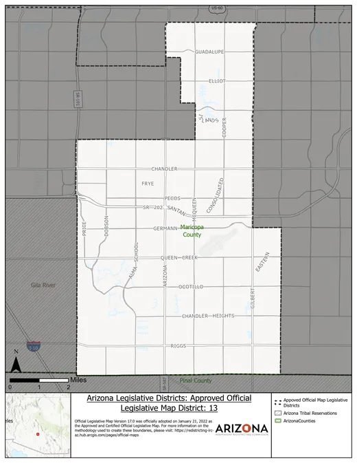 Legislative District 13 map