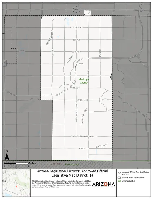 Legislative District 14 map