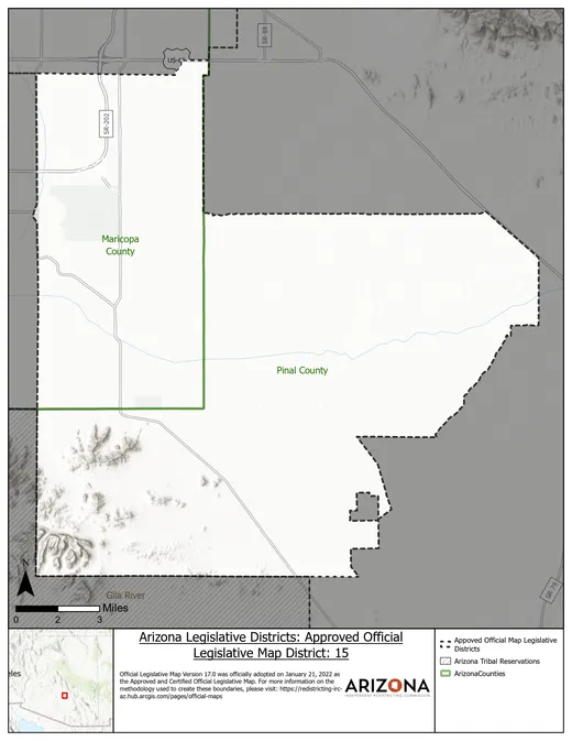 Legislative District 15 map