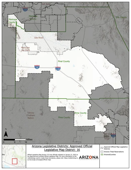 Legislative District 16 map