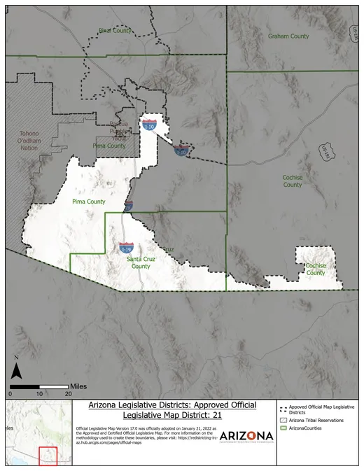 Legislative District 21 map