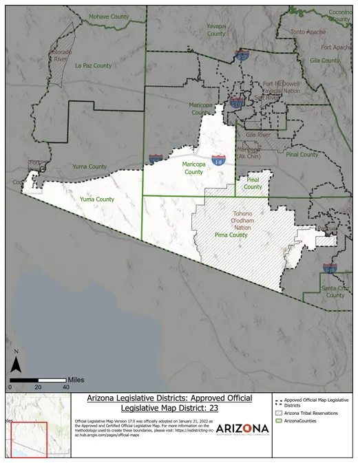 Legislative District 23 map